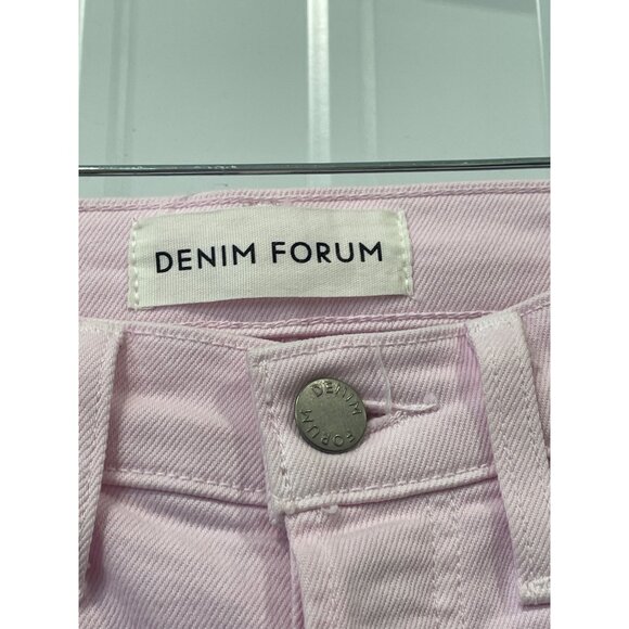 Denim Forum Jeans Size 24 Arlo High Rise Straight 28L Light Pink Denim Classic - Picture 3 of 8